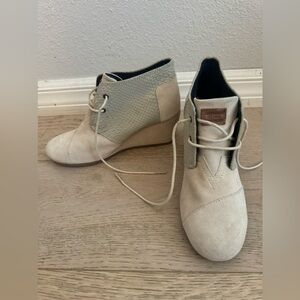 Toms | Suede Snake Desert Wedges | Sz 8.5